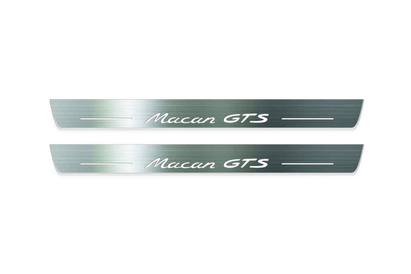 Porsche Macan I 2014-2024 illuminated door sills with logo Macan GTS