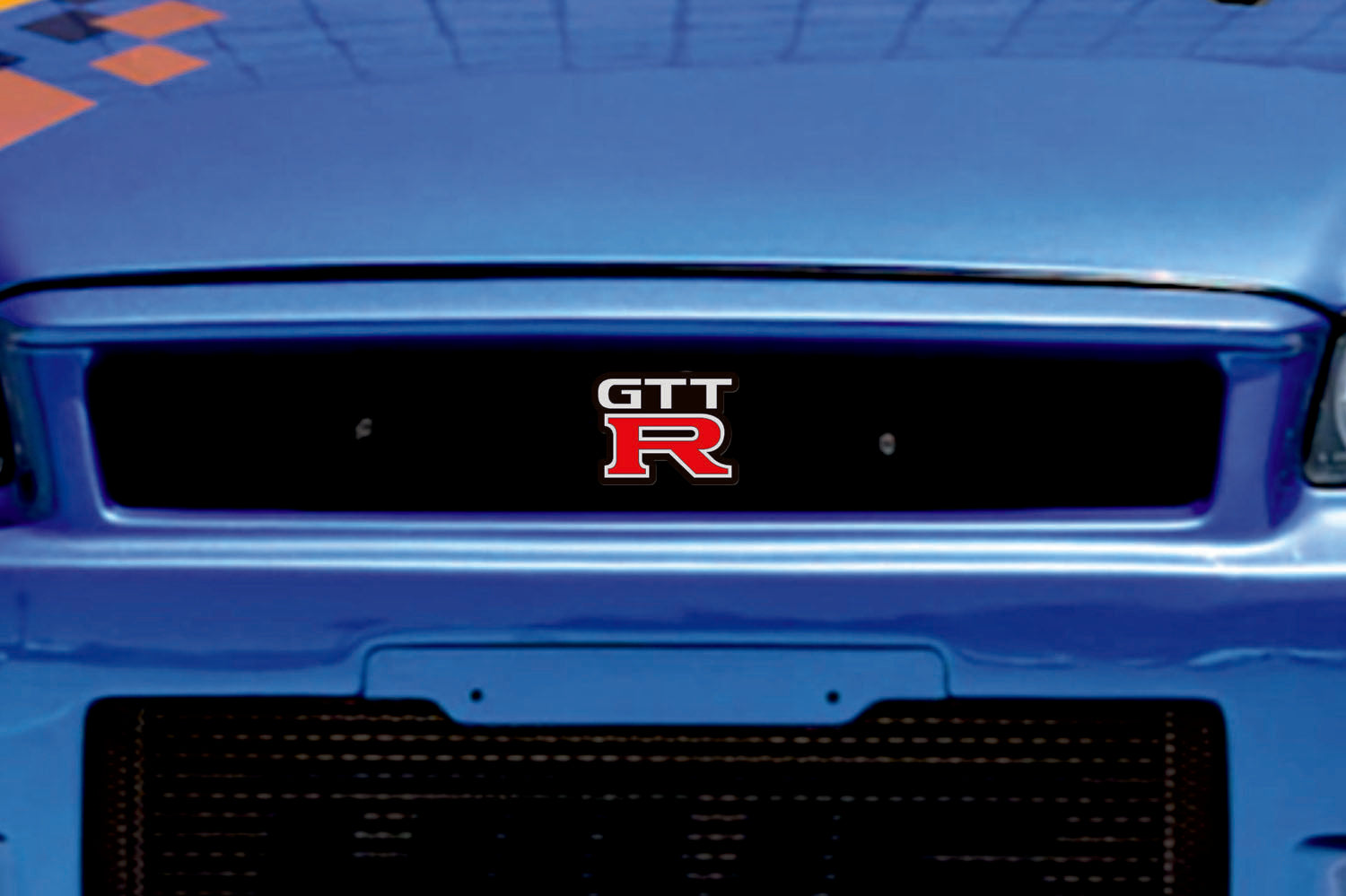 Nissan Radiator grille emblem with GTT-R logo Nissan emblems decoinfabric