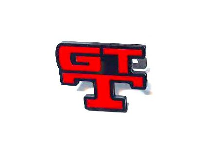 Nissan Emblem & Badges set with GT-T logo Nissan emblems decoinfabric BLACK RED