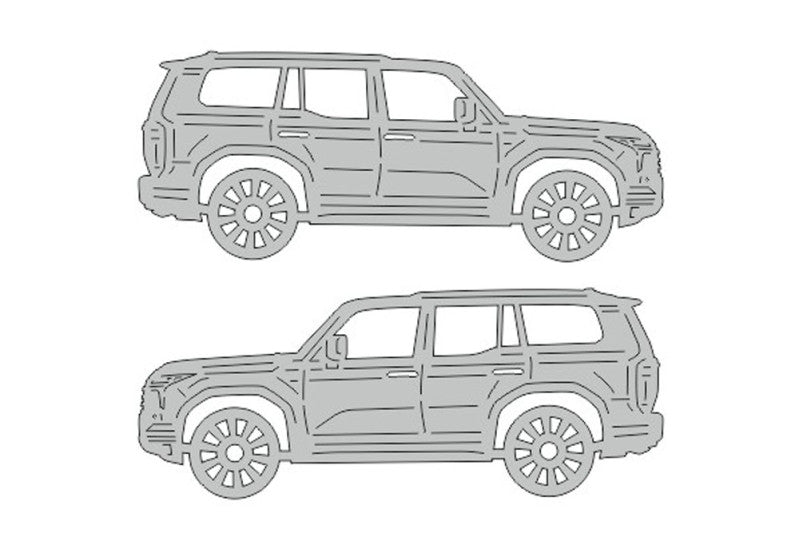 Lexus GX III (2024+) Floor Mat Emblem Set – Stainless Steel Badges Car Mats Badges Decoin