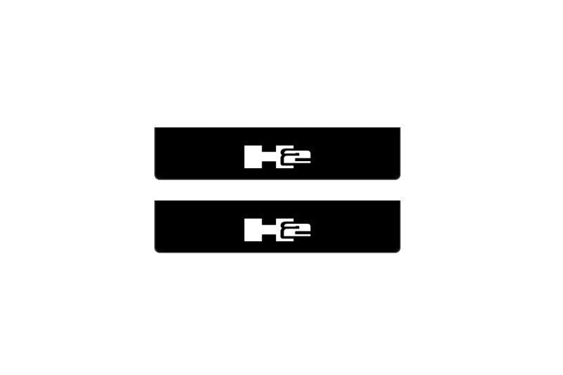 Hummer H2 2002-2009 Led Door Sill Pro With Logo H2 (Premium Painting)