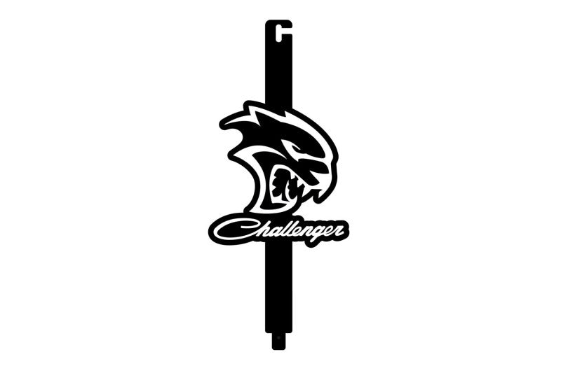Car Show Stainless Steel Hood Prop with Hellcat Challenger Logo
