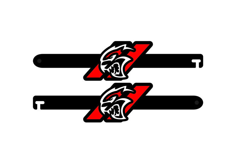 Custom Car Show Door Props Hellcat Dodge Logo Stainless Steel