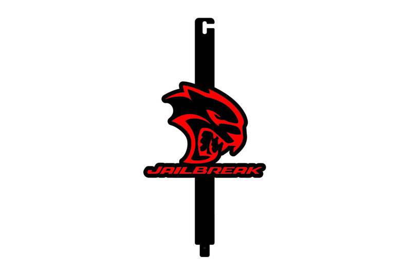 Car Show Stainless Steel Hood Prop with Hellcat Jailbreak Logo