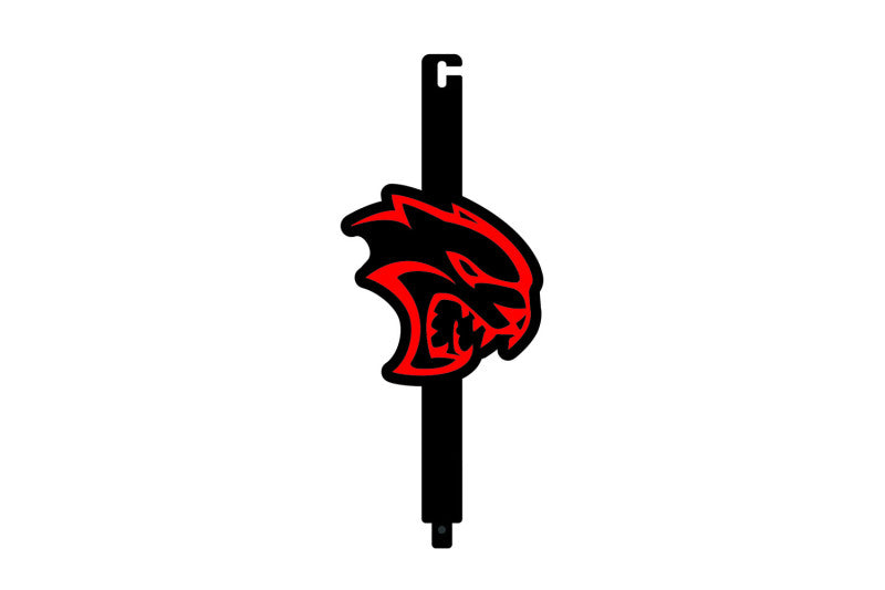 Car Show Stainless Steel Hood Prop with Hellcat (type 1) Logo