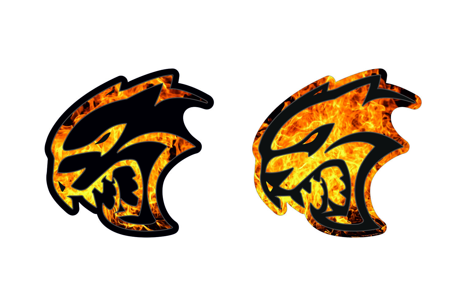 DODGE emblem for fenders with Hellcat Fire logo