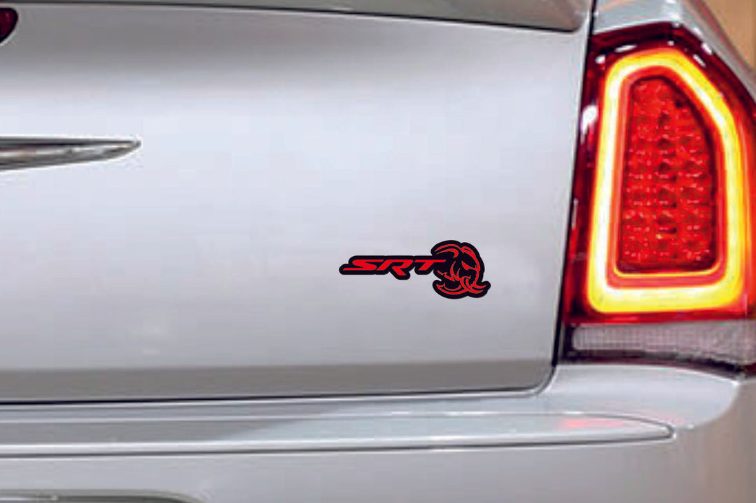 Chrysler tailgate trunk rear emblem with SRT Hellephant logo