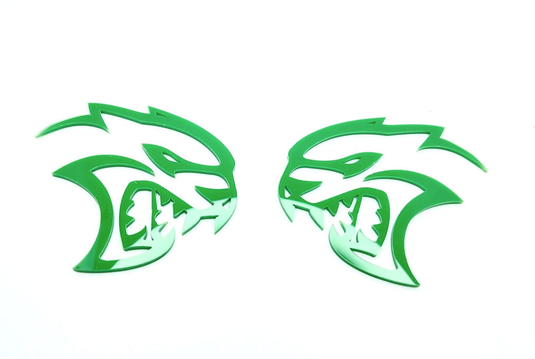 Chrysler Emblem & Badges set with Hellcat logo (Type 3) Chrysler emblems decoinfabric GREEN