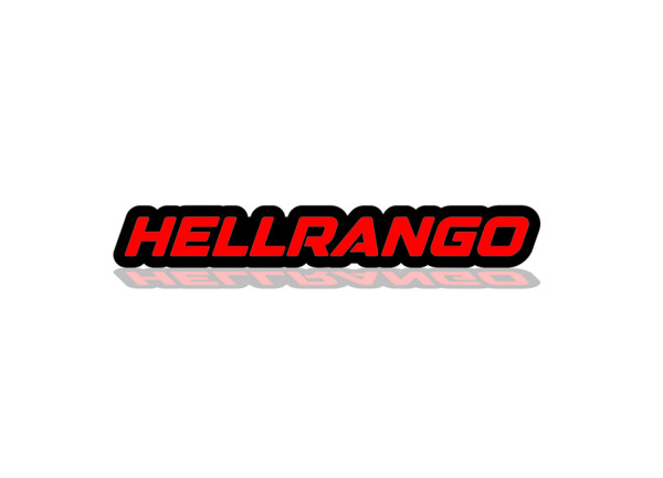 Dodge Durango tailgate trunk rear emblem with Hellrango logo Dodge emblems decoinfabric BLACK RED