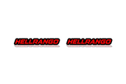 Dodge Durango emblem for fenders with Hellrango logo Dodge emblems decoinfabric BLACK RED