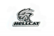Jeep tailgate trunk rear emblem with Hellcat + text Hellcat logo Jeep emblems decoinfabric