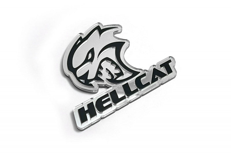 Dodge tailgate trunk rear emblem with Hellcat + text Hellcat logo Dodge emblems decoinfabric