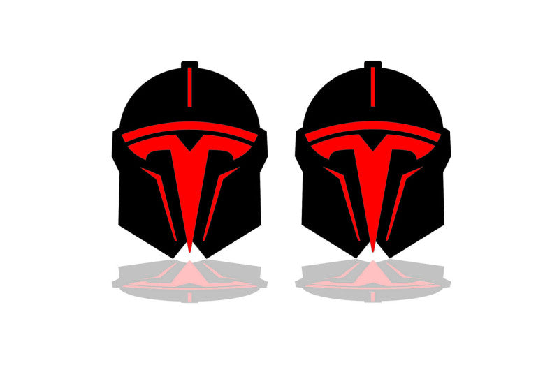 Tesla Emblem & Badges set with Tesla Helmet logo