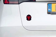 Tesla tailgate trunk rear emblem with Tesla Helmet logo tesla emblems decoinfabric
