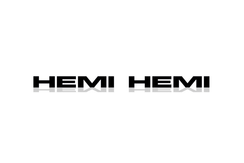 Chrysler emblem for fenders with HEMI logo (Type Mono) Chrysler emblems decoinfabric BLACK