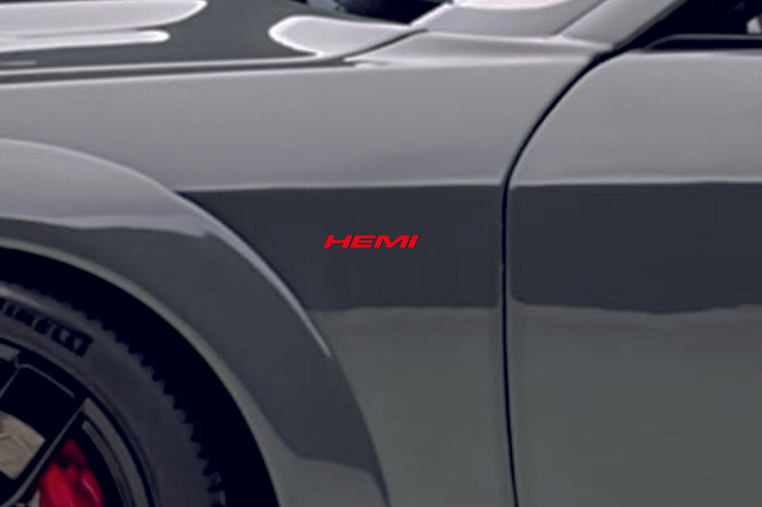 Chrysler emblem for fenders with HEMI logo (Type Mono) (type 2) Chrysler emblems decoinfabric
