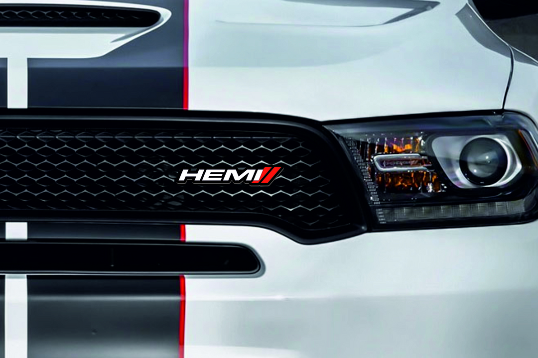 DODGE Radiator grille emblem with Hemi + Dodge logo Dodge emblems decoinfabric