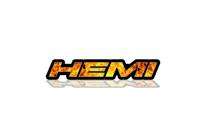 DODGE Radiator grille emblem with Hemi Fire logo