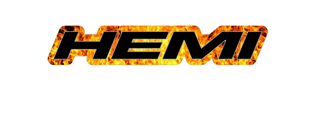 Dodge Emblem & Badges set with Hemi Fire logo Dodge emblems decoinfabric FIRE FRAME+BLACK LOGO