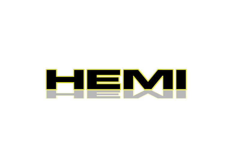 Chrysler tailgate trunk rear 3D emblem with Hemi logo (type MIXT) Var. 1