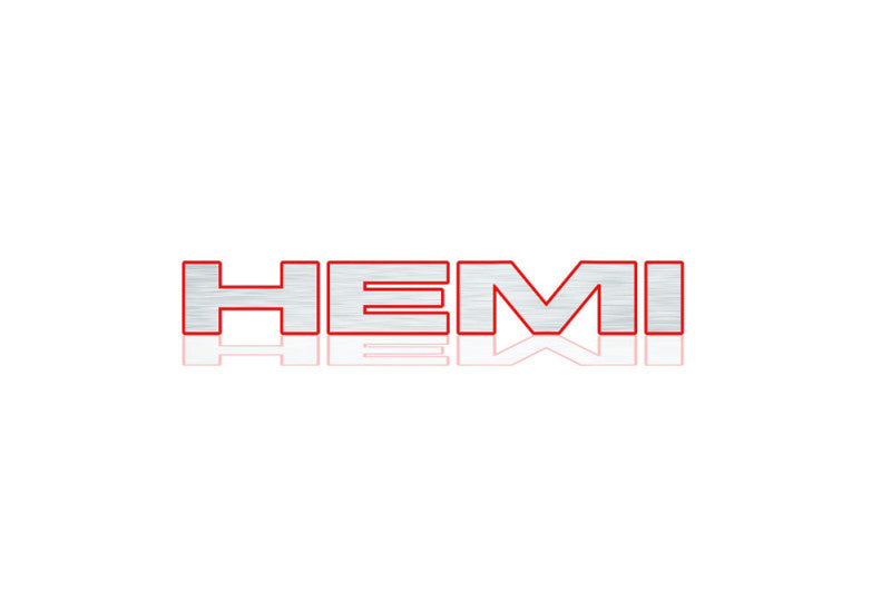 Chrysler tailgate trunk rear 3D emblem with Hemi logo (type MIXT) Var. 1
