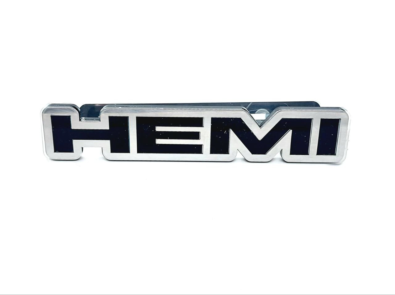 JEEP Stainless Steel Radiator grille emblem with HEMI logo - decoinfabric