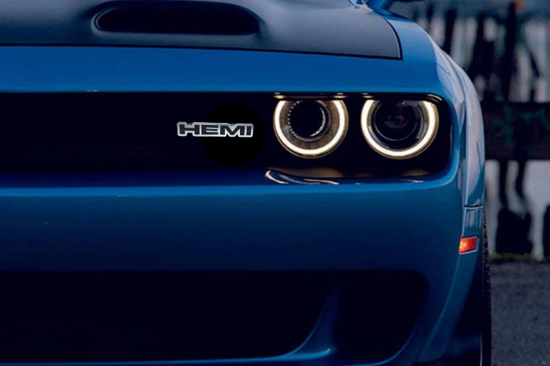 Emblema de la parrilla del radiador de DODGE con el logotipo de Hellcat