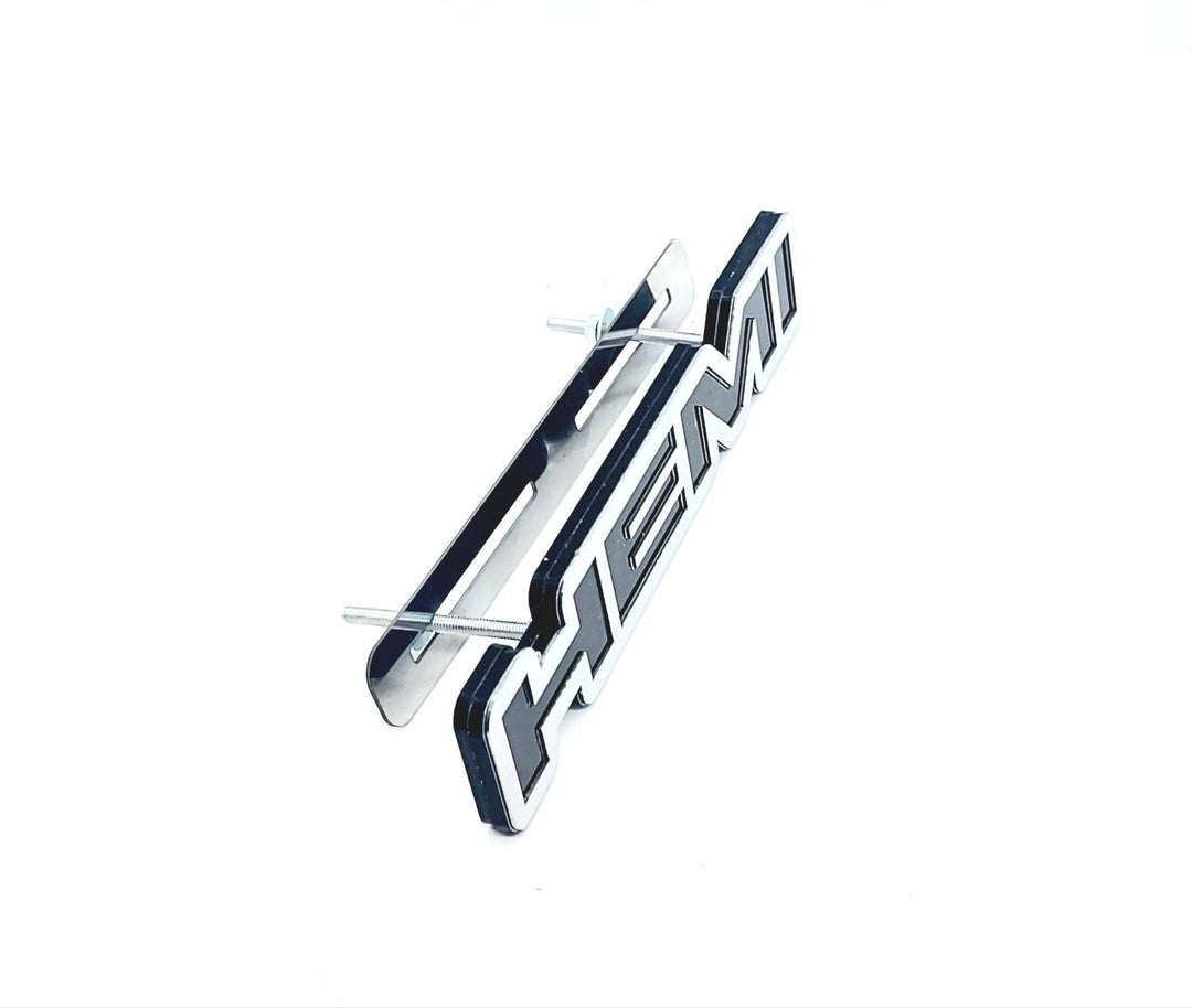 JEEP Stainless Steel Radiator grille emblem with HEMI logo Jeep emblems decoinfabric