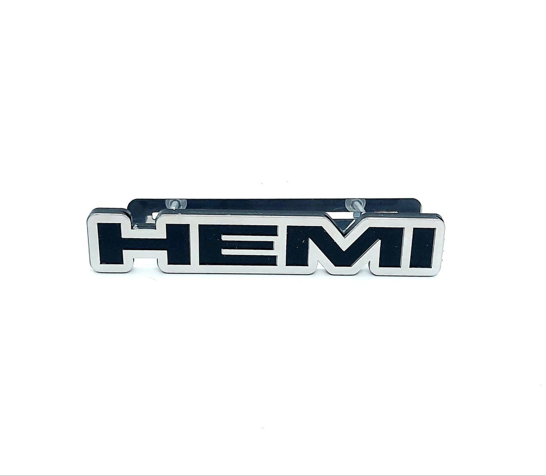 DODGE Stainless Steel Radiator grille emblem with HEMI logo Dodge emblems decoinfabric