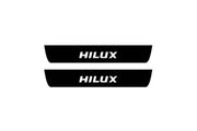 Toyota Hilux VIII 2015+ Led Door Sill Pro With Logo Hilux (Premium Painting) Toyota Led Door Sills PRO opdesign