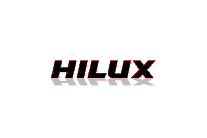 Toyota tailgate trunk rear 3D emblem with Hilux logo for Toyota Hilux VIII 2015-2025 (type MIXT) Toyota emblems decoinfabric
