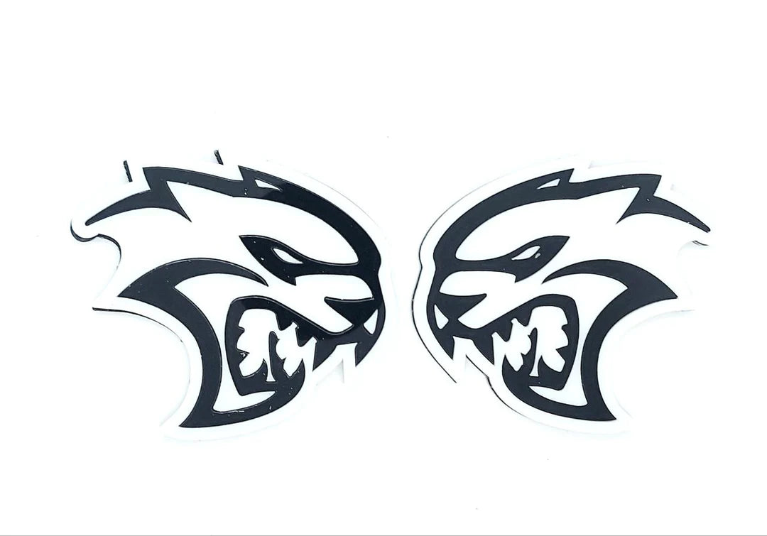 Dodge Emblem & Badges set with Hellcat logo (Type 3) Dodge emblems decoinfabric