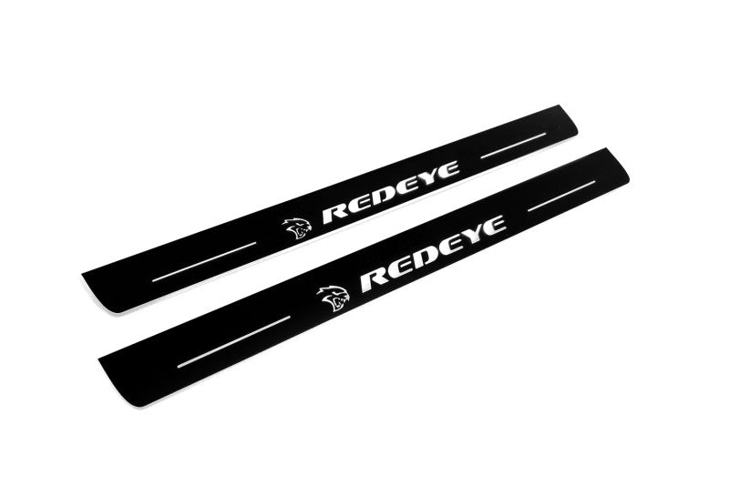 Dodge Charger 2023+ Door Sill Led Plate With SRT REDEYE Logo Dodge Led Door Sills opdesign