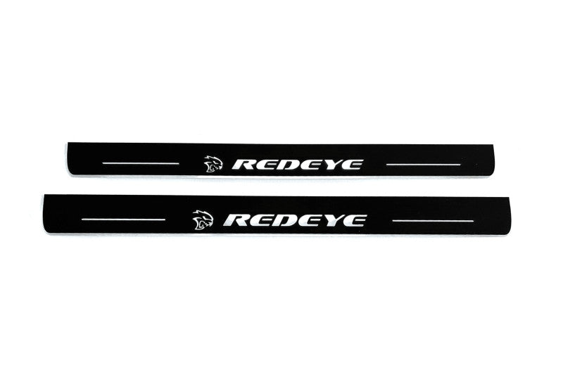 Dodge Charger 2023+ Door Sill Led Plate With SRT REDEYE Logo Dodge Led Door Sills opdesign