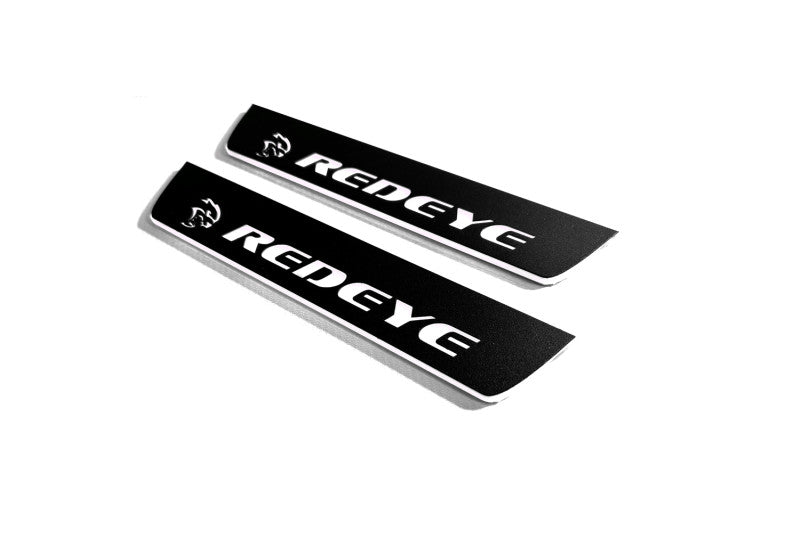 Dodge Charger 2023+ Door Sill Led Plate With SRT REDEYE Logo Dodge Led Door Sills opdesign