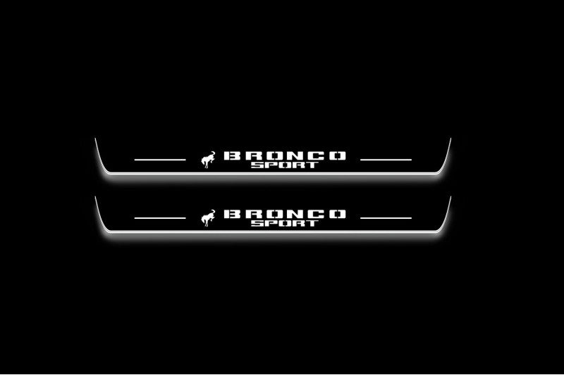 Ford Bronco Sport 2021+ Door Sill Led Plate With Horse logo