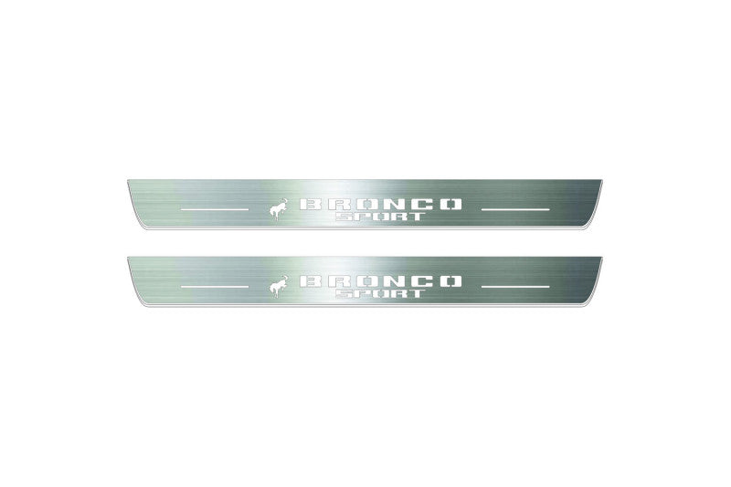 Ford Bronco Sport 2021+ Door Sill Led Plate With Horse logo