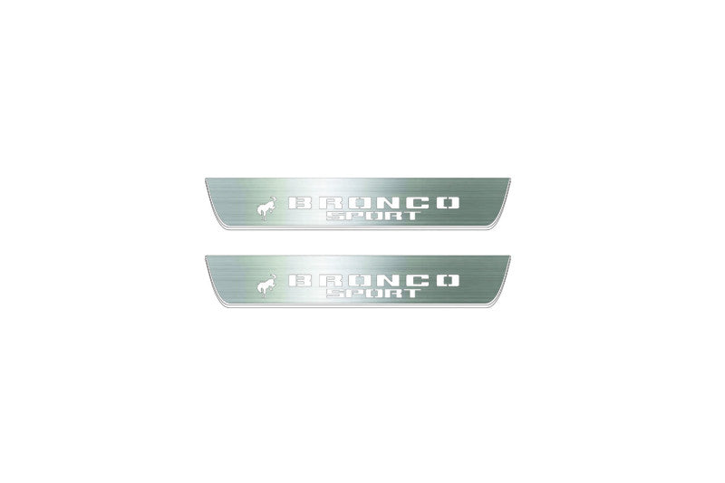 Ford Bronco Sport 2021+ Door Sill Led Plate With Horse logo