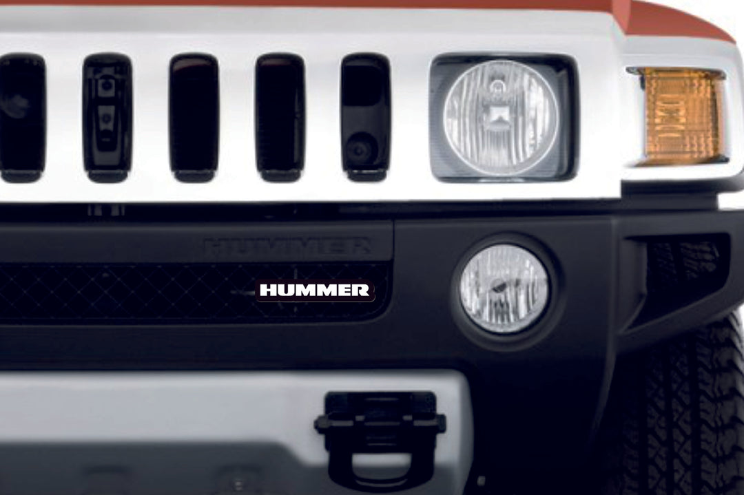 Hummer Illuminated LED Radiator Grille Emblems and Badges with Hummer logo Hummer Led Emblems decoinfabric