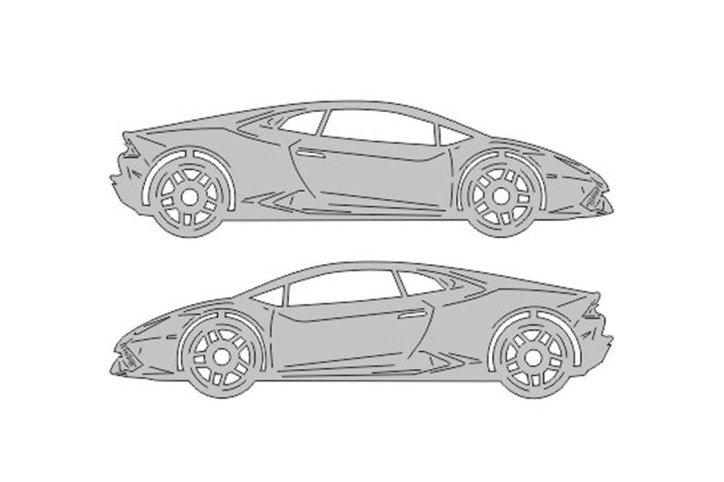 Lamborghini Huracan (2014+) Floor Mat Emblem Set – Stainless Steel Badges Car Mats Badges Decoin