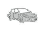 Car Keychain for Hyundai i20 II 2014-2020 (type 3D) Keychains opdesign