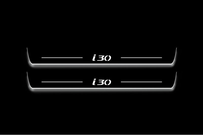 Hyundai i30 II 2012-2017 LED Car Door Sill With Logo i30