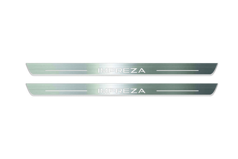 Impreza IV 2011-2016 LED Door Sills With Logo Impreza Subaru Led Door Sills opdesign
