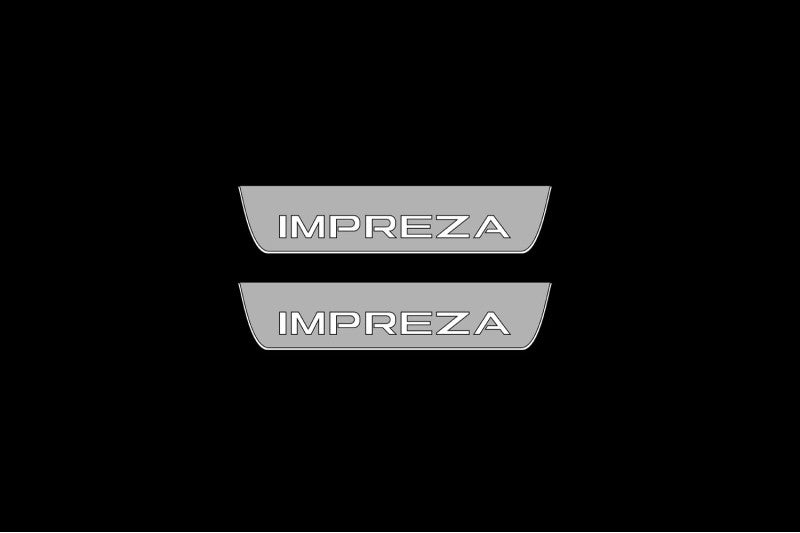 Subaru Impreza V 2016-2022 LED Door Sills With Logo Impreza