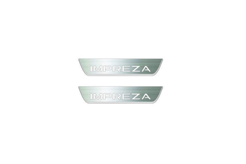 Impreza IV 2011-2016 LED Door Sills With Logo Impreza Subaru Led Door Sills opdesign