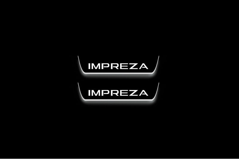 Subaru Impreza V 2016-2022 LED Door Sills With Logo Impreza