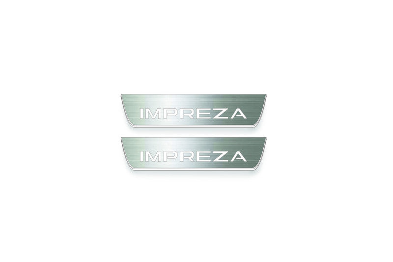 Subaru Impreza V 2016-2022 LED Door Sills With Logo Impreza