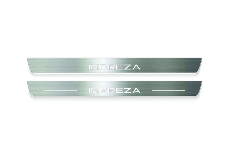 Subaru Impreza V 2016-2022 LED Door Sills With Logo Impreza