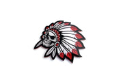 Radiator grille emblem with Indian Skull Chief logo Custom design emblems decoinfabric