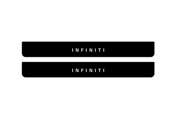 Infiniti QX80 II 2013-2024 Led Door Sill Pro With Logo Infiniti (Premium Painting)